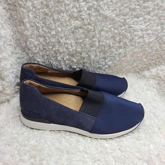 Vionic‎ Cameo Navy suede slip on casual sneaker 8.5 - Picture 2 of 6